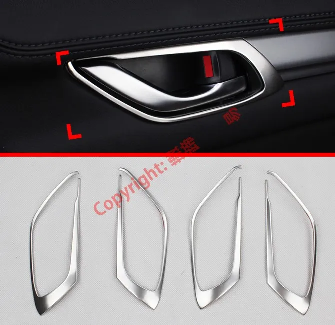 

ABS Pearl Chrome Interior Door Handle Cover Trim For Mazda CX-5 2017 2018 2019 Car Accessories Stickers