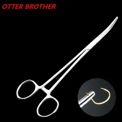 Fishing Plier Scissor Line Cutter 12.5cm Stainless Steel Device Take Hook Remover Tool Elbow Scissor Pliers Hemostat Fly Fish