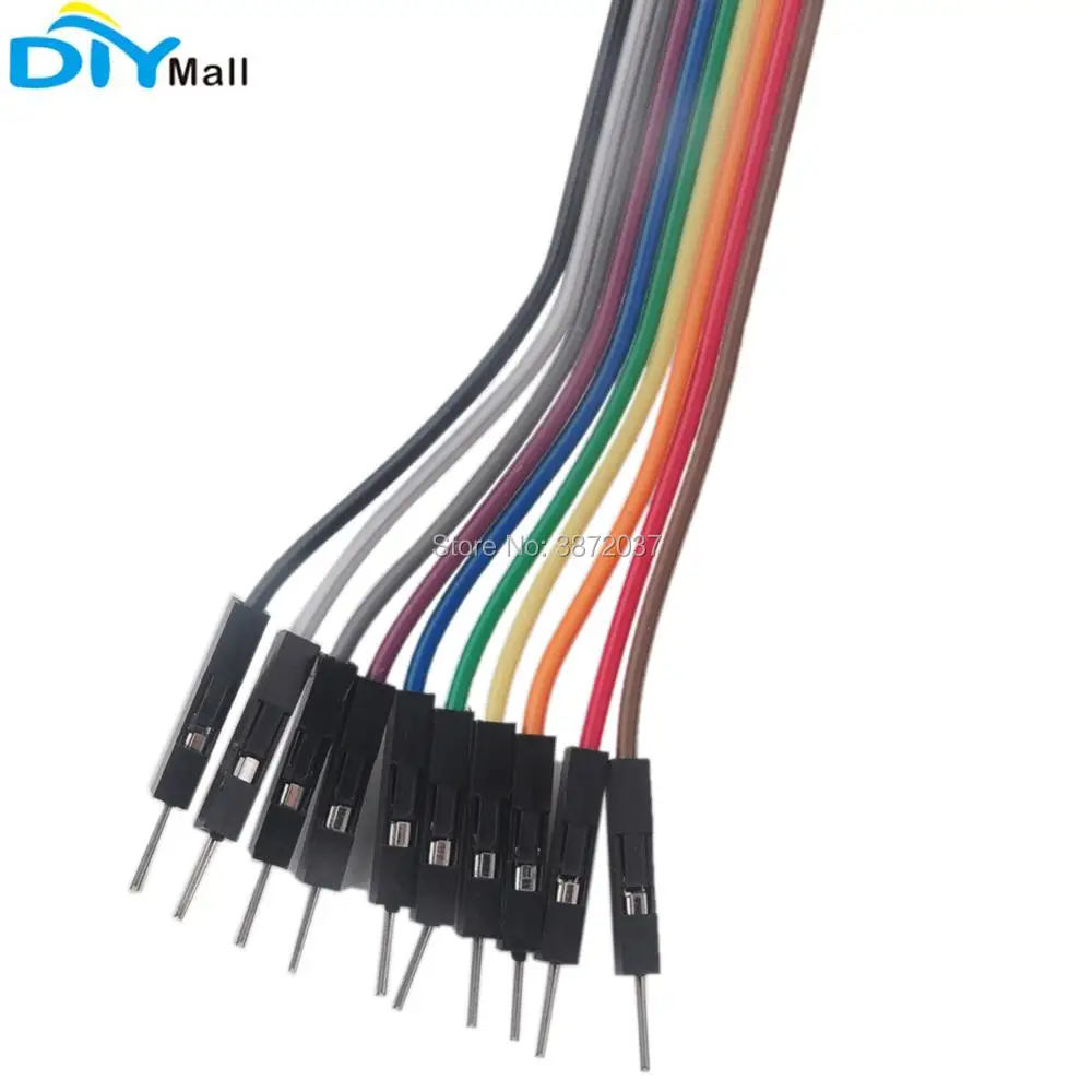 10 pz/set Clip di Sesso Maschile Breadboard Ponticello Cavo Dupont