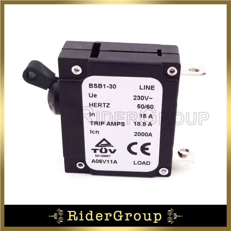 Chinese Generator 230V 15A In Circuit Breaker 18.8A Trip Amps BSB1-30 2000A 50/60 HERTZ