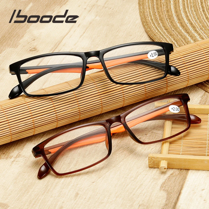 iboode TR90 Ultralight Women Men Reading Glasses Retro Clear Lens Presbyopic Glasses Female Male Reader Eyewear +1.5 2.0 3.0 4.0