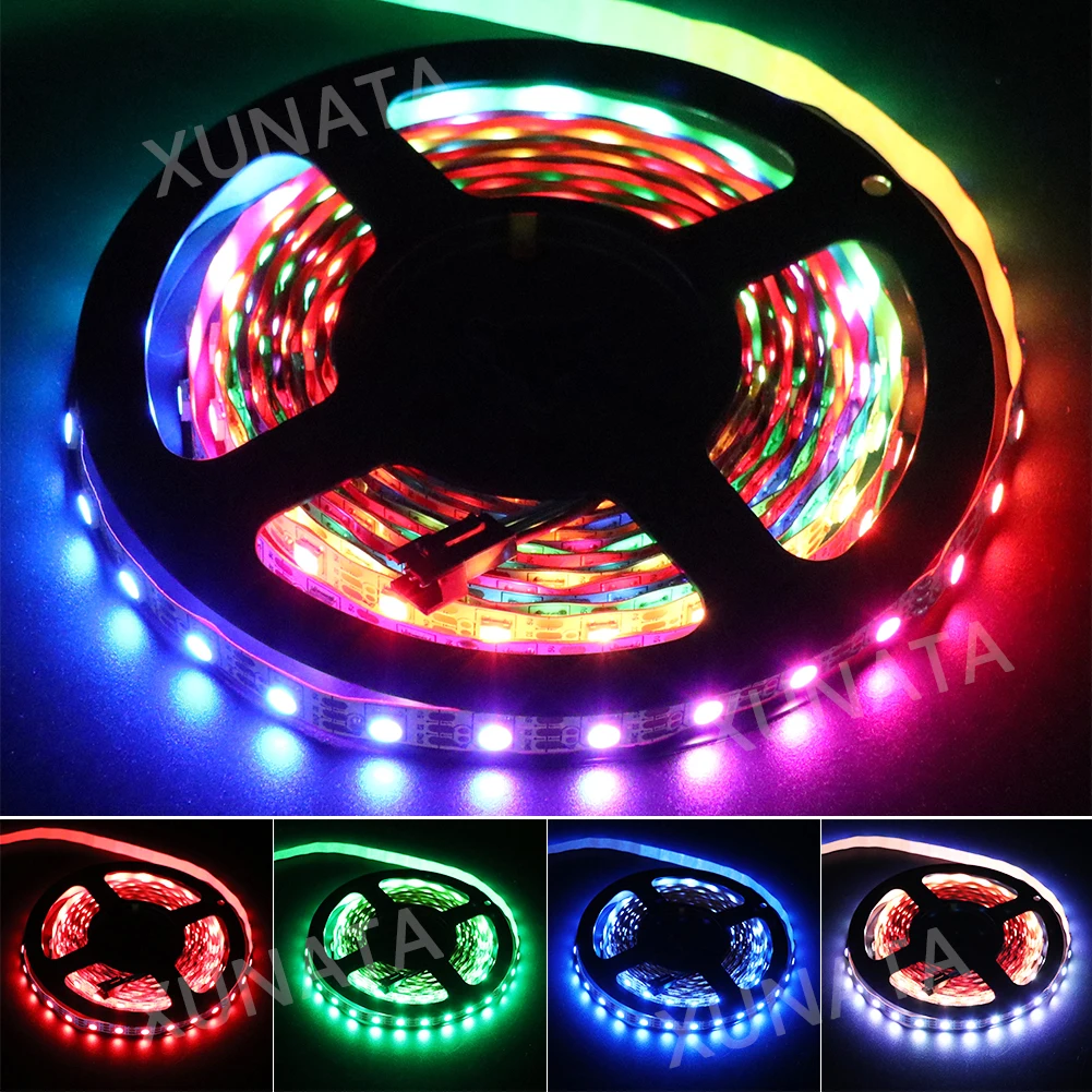 Imagem -06 - Faixa de Led Rgb Inteligente Pixel Ws2812b 5050 Ws2812 ic Ip30 Ip65 dc 5v 1m 3m 5m 30 60 144 Pixels Leds m