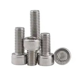 M3 4/5/6/8/10/12/14/16/18/20/22/25/30mm 304 Stainless Steel Allen Hex Socket Head Cap Screws Bolt DIN912