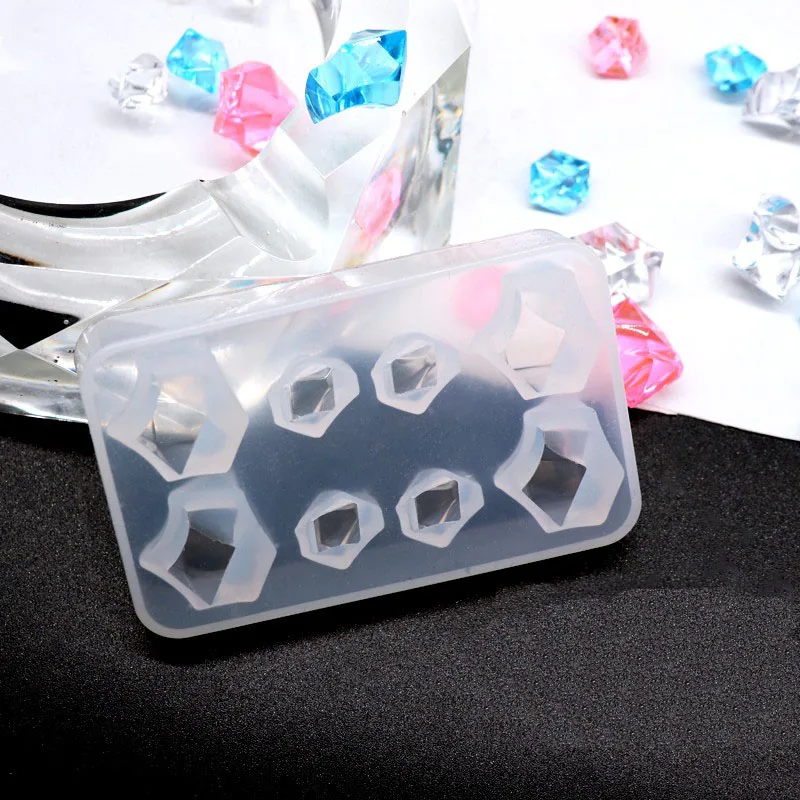 1PC Ice Cube Diamond Shaped Jewelry Tool Jewelry Mold UV Epoxy Resin Silicone Molds for Making Jewelry