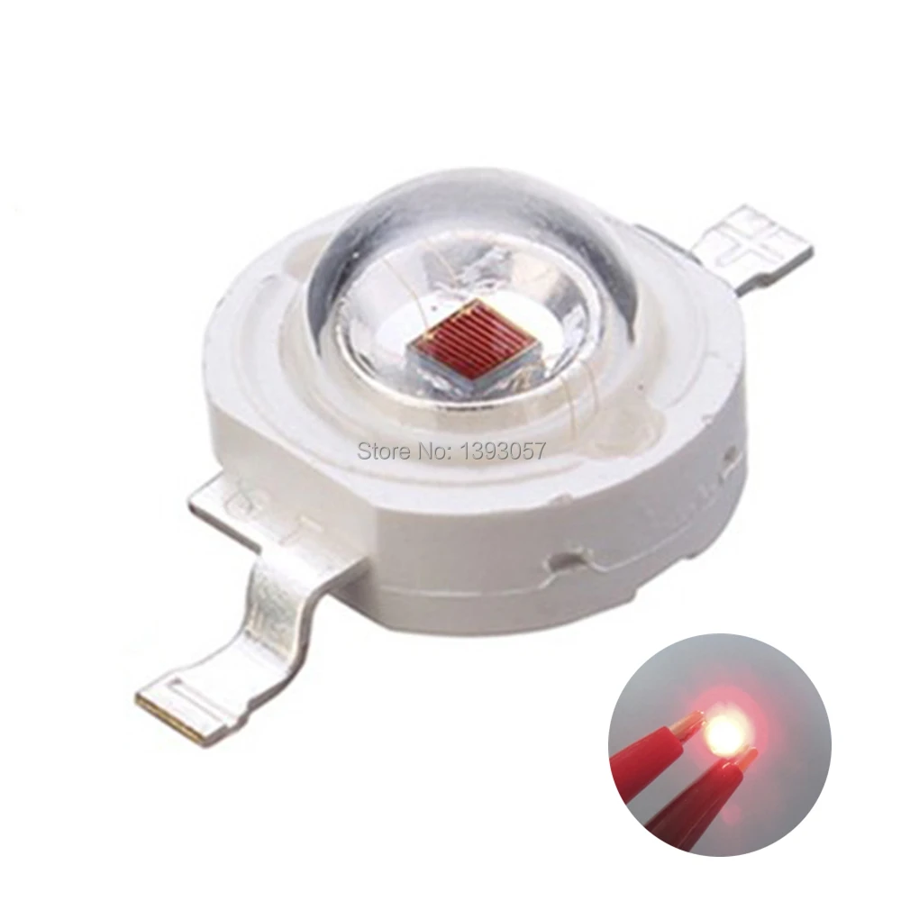 5 pcs 730nm 740nm 3 วัตต์หลอดไฟ LED IR Far สีแดง LED อินฟราเรด LED 3 W 720NM IR LED ไดโอด Emitter สำหรับโครงการ DIY