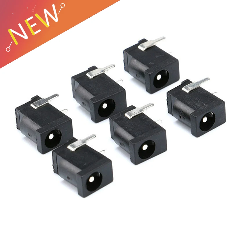 20Pcs DC-002 1A 30V Black DC Power Jack Socket Connector DC002 3.5*1.3mm 1.3 for Mini DC Socket