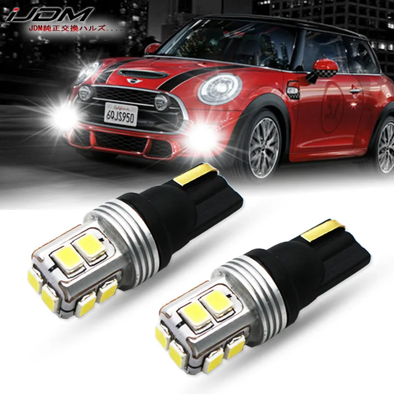 iJDM Error Free Canbus T10 LED Lights W5W 168 194 LED 12V 24V For mini Cooper F54 F55 F56 R52 R53 R55 R56 Parking Lights White