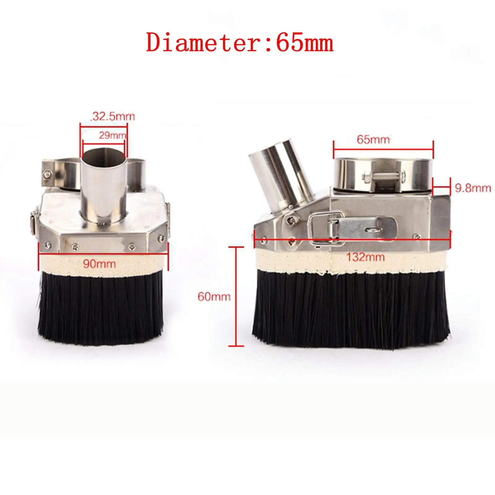 

65mm Diameter Stainless Steel Spindle Dust Cover CNC Engraving Woodworking Machine Open Door Type