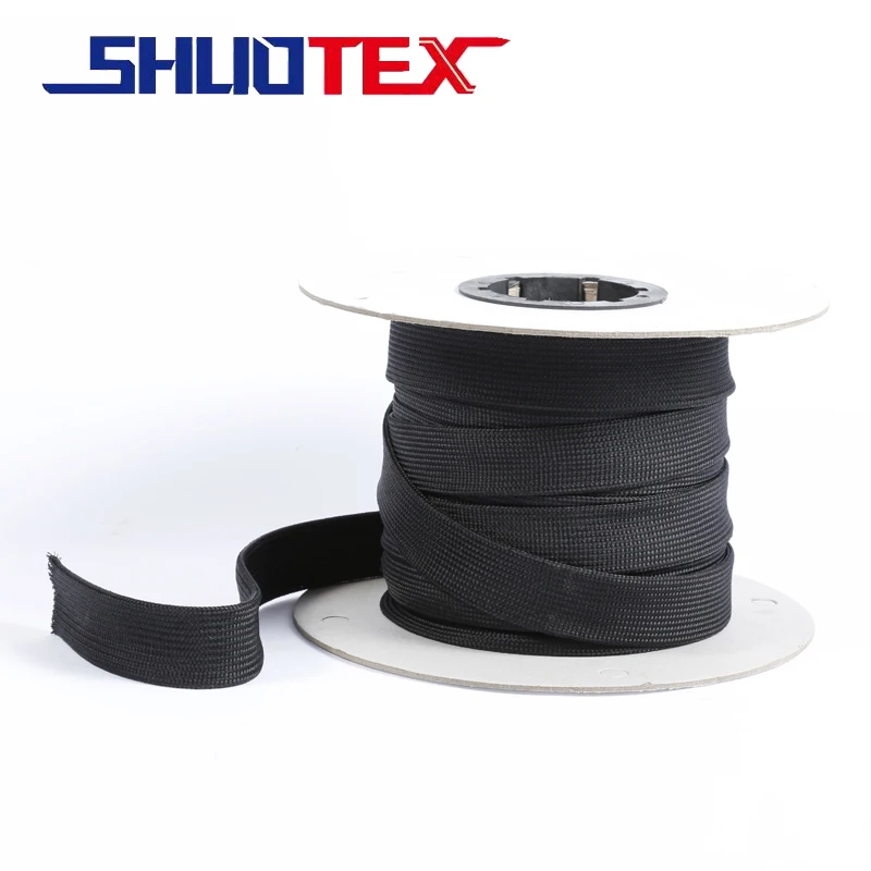 Zwart Polyester Gevlochten Mouwen