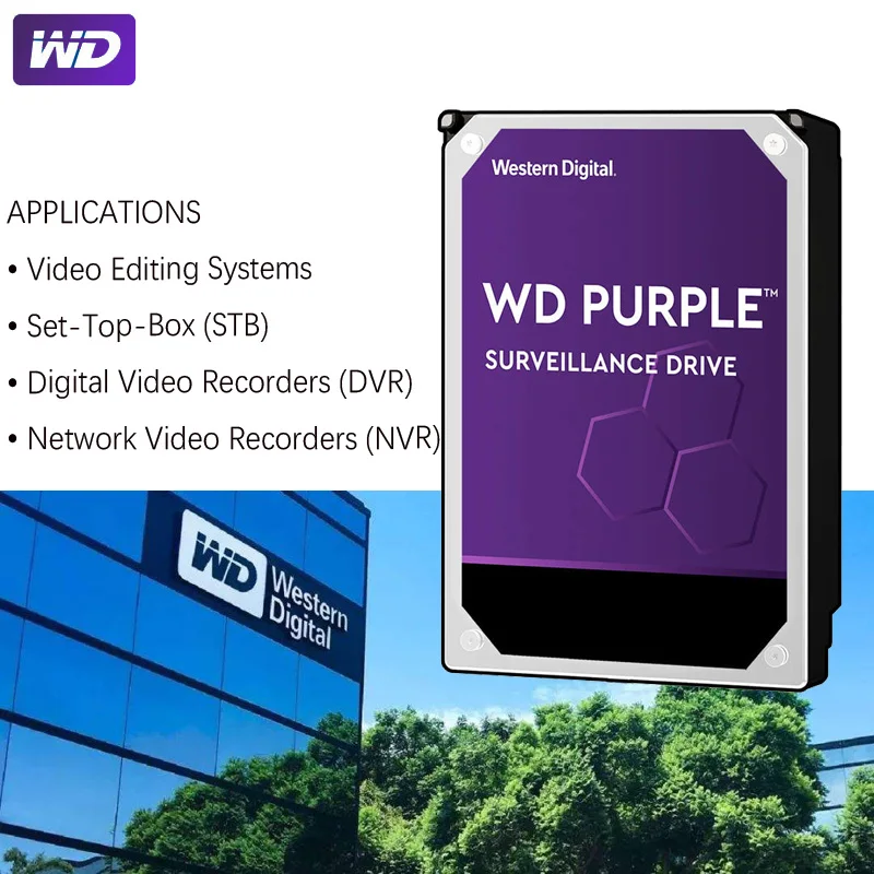 WD PURPLE Surveillance 4TB Hard Drive Disk SATA III 64M 3.5