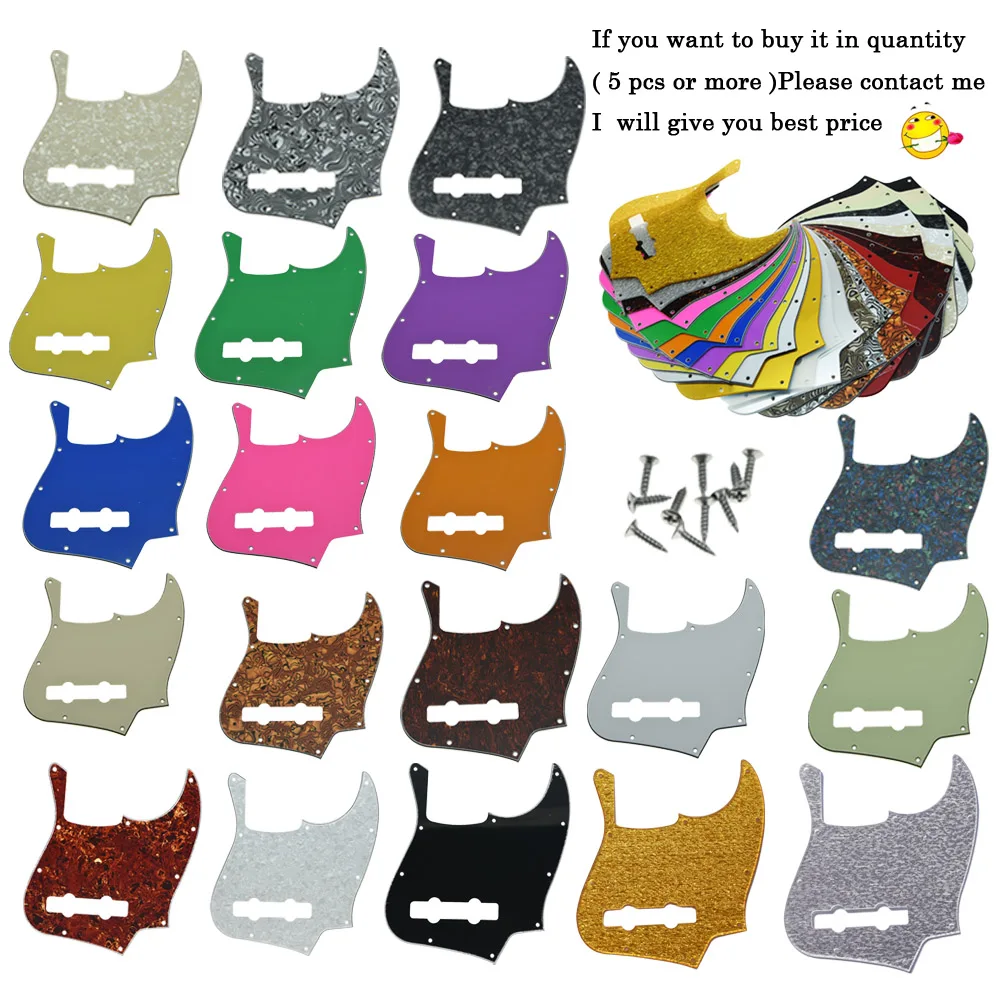 KAISH Standard Jazz J Bass Pickguard with screws Scrach Plate Various Colors