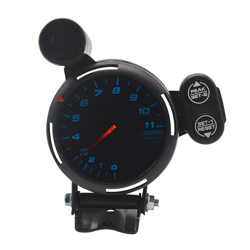 80mm Auto Tachometer Gauge 7 Color Backlight 11000 RPM Car Engine 1/2/3/4/5/6/7/8 Cylinder Shift Light Meter