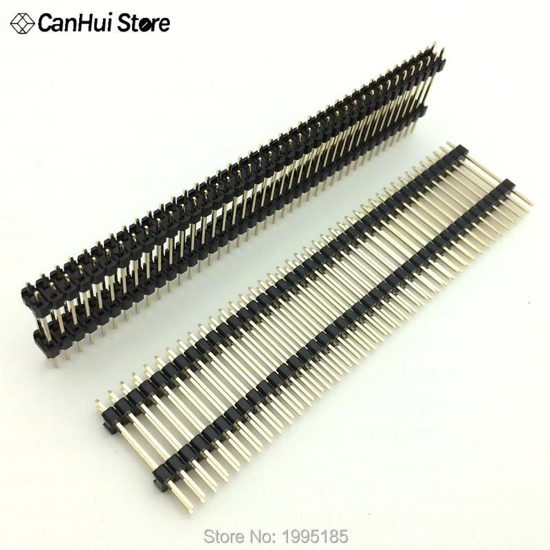 2.54mm Double plastic Double Row Male 40P PCB Board Pin Header Connector Pinheader 2*40p Long 21mm 23mm 35mm 25mm 30mm