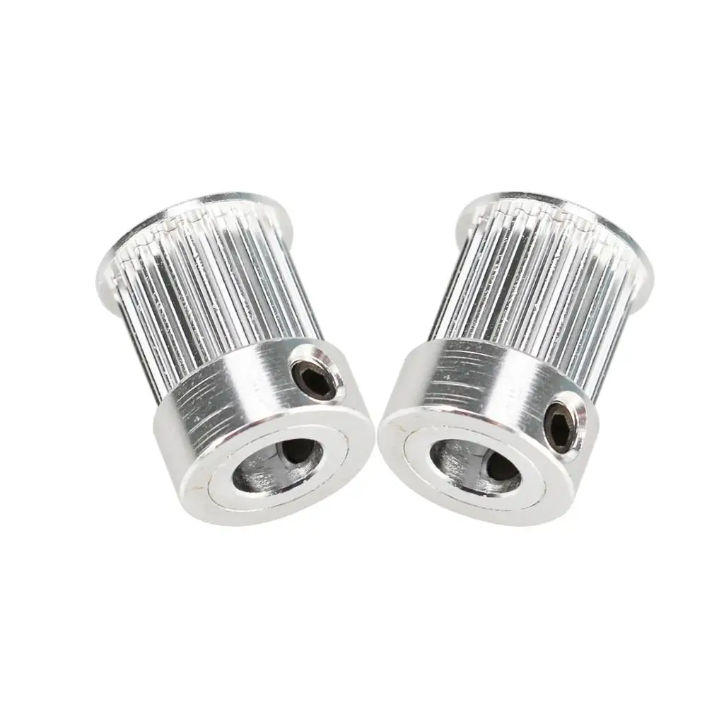 10PCS GT2 Timing Pulley 16/20Teeth Gear Bore 5/6.35/8MM for GT2 Belt Width 10mm Alumium For 3D Printer Accessories