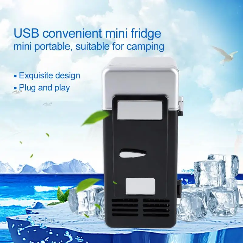 Portable Mini USB Fridge Home office Refrigerator Warmer Cooler Beverage Drink Freezer