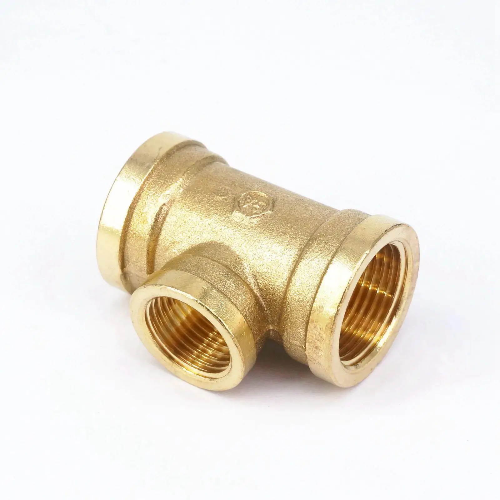 Tee 3 Way Brass fitting Reducing Connector 3/4" Female BSP Thread x 1/2" Female BSP Thread x 3/4" Female BSP Thread