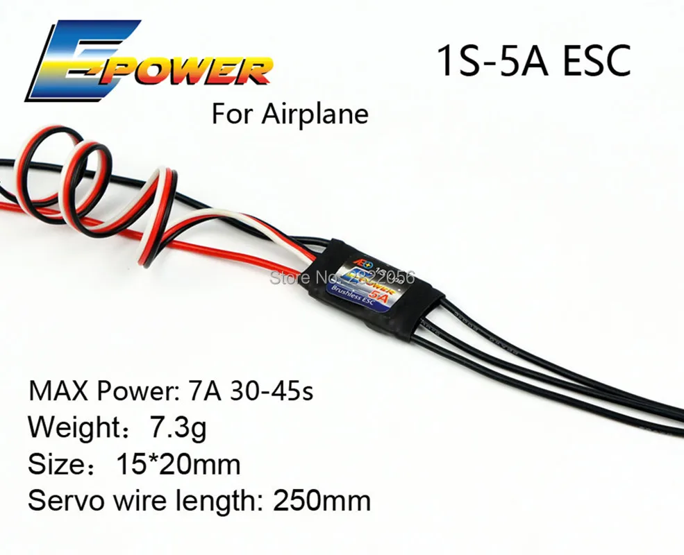 AEORC E-Power ESC Motor Speed Controller 1S5A 2S5A 10A 20A 30A 40A Brushless ESC for RC Airplane with UBEC for RC FPV Quadcopter