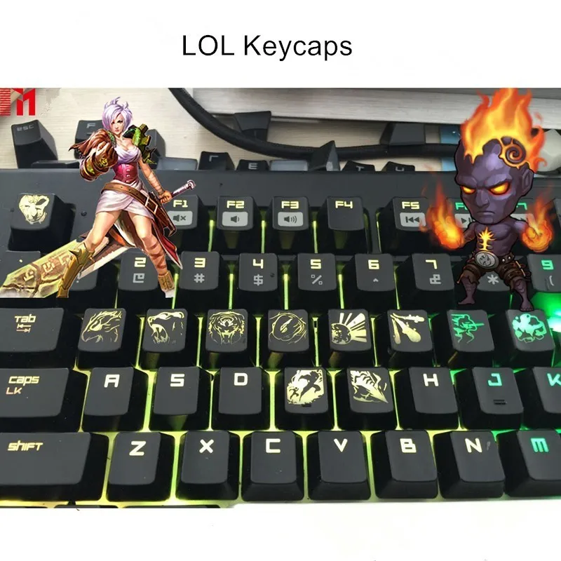 

Custom LOL Hero Skill And Head Portrait Keycap Personality Translucent Mechanical Keyboard Key Caps