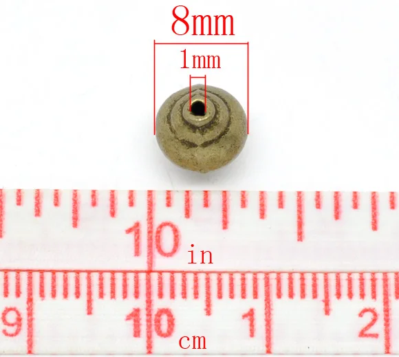 50PCs Bronze Tone Spacer Beads for DIY Jewelry Making Beads 8x8mm (B14492)