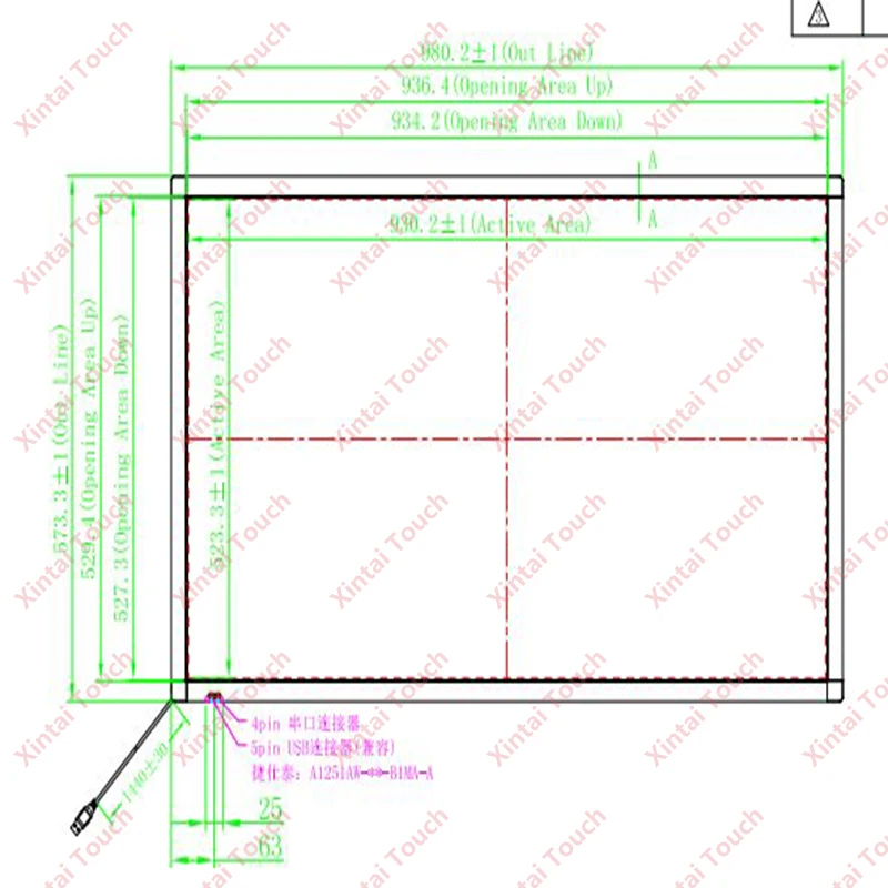 Xintai Touch  42 Inches 10 Touch Points 16:9 Ratio IR Touch Frame Panel/Touch Screen Overlay Kit Plug & Play (NO Glass)