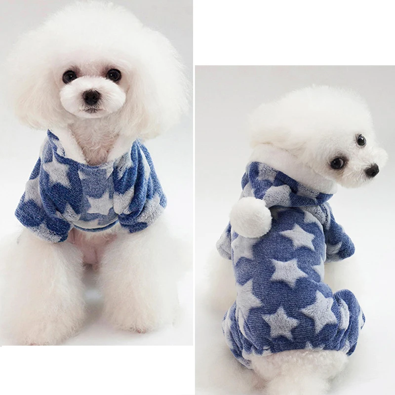 Winter Fleece Pet Dog Jumpsuit Warm Dog Clothes For Puppy Cat Four Legs Pet Chihuahua Outfit Coat S,M,L,XL,2XL