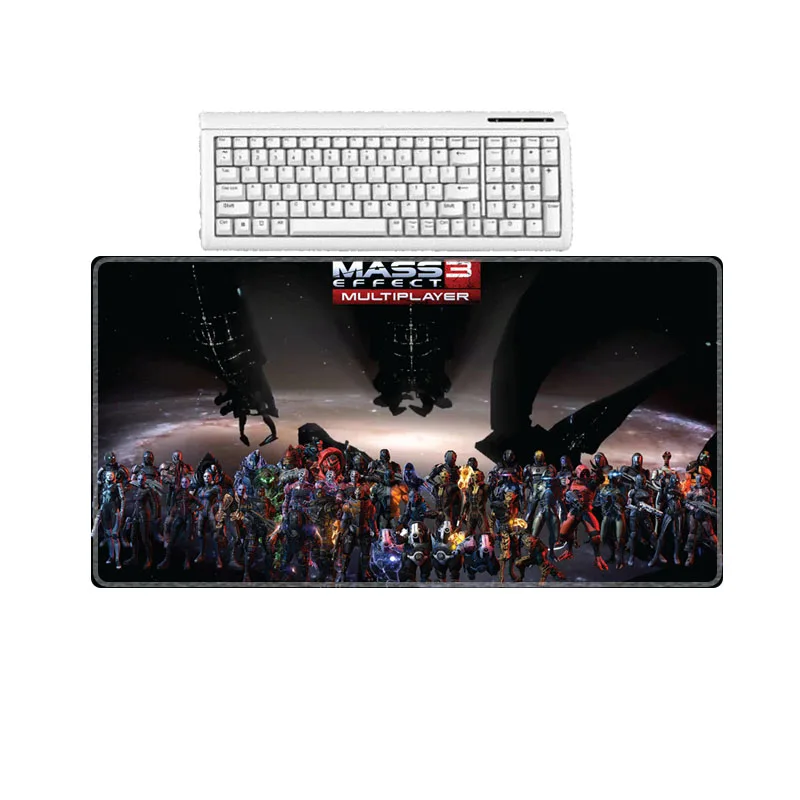 XGZ N7 White Precision Seam Rubber Mouse Pad Can Be Repeatedly Washed Mass Effect 3 Large-size Gaming PC Mousepad  Pads Mats