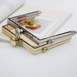 18cm Gold / Silver Square Round  DIY Purse And Bags Hardware Parts Metal Purse Frame With Screws Obag Wallet Box Clutch Frame