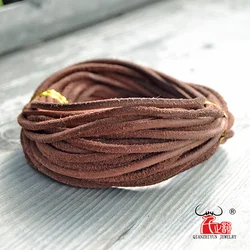 10Meter Natural Real Genuine Leather Cord 3mm Round Rope String for DIY Necklace Bracelet Jewelry Cord Black, white, brown, blue