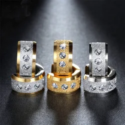 Unisex Jewelry Anti-Allergic Stainless Steel Buckle Earrings Tide Inlaid Crystal Single/Double Color Women Ear Jewelry