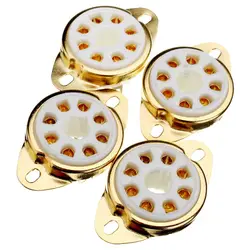 WSFS Hot 4PC 8 Pin Ceramic Socket Tube Top Vacuum Octal Value For KT88 EL34 6V6 6650 274B Ceramic Sockets