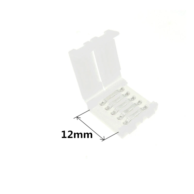 50-500pcs/lot LED Strip Connector 2pin 8mm / 2pin 10mm / 4pin 10mm / 5pin 12mm Easy Install Free Welding Quick Connector