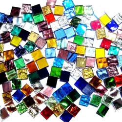 100g Multi Colors Square Clear Glass Mosaic Tile For DIY Crafts mosaico Making Puzzle Art Craft Mosaic Glass DIY Hand Tool