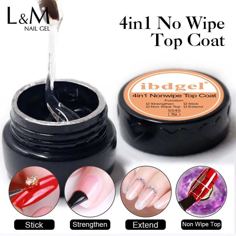 2 Pcs Set Gel polish 15 ml Top Coat Base UV Gel Polish Soak Off Professional Multifunction Rubber Top No Wipe  Manicure set