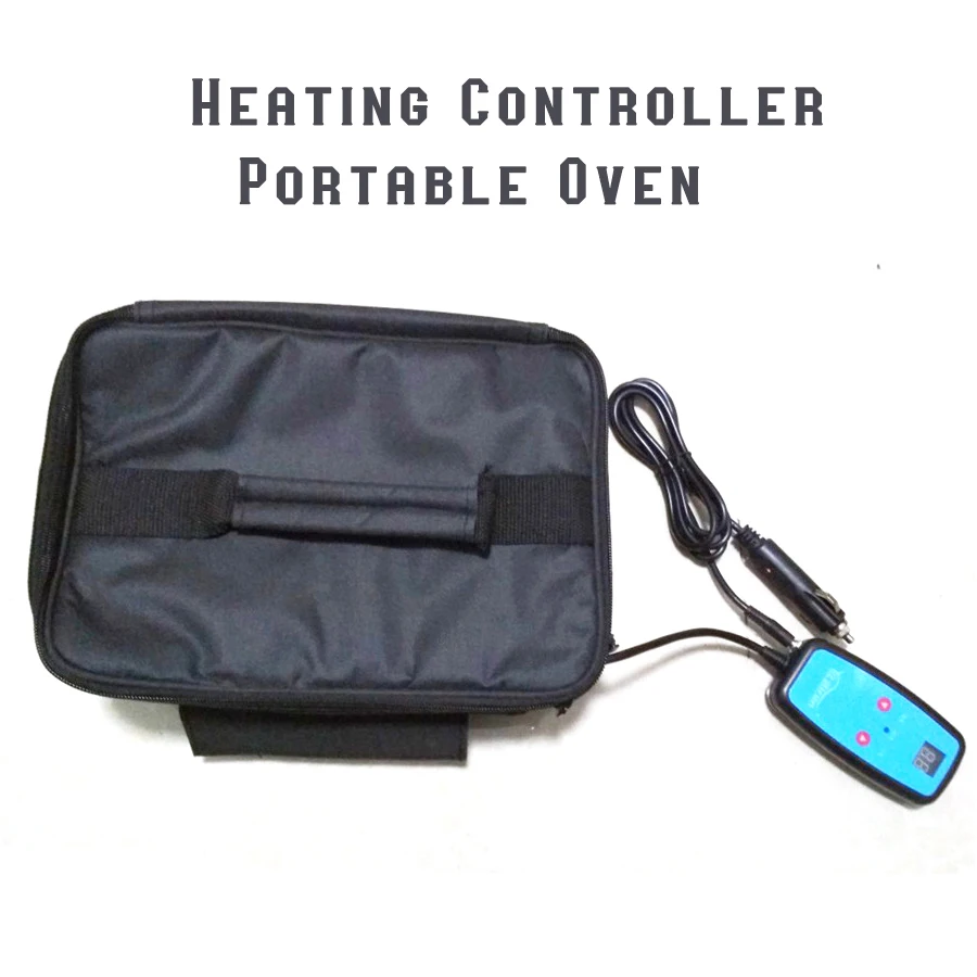 Portable Heating Bag Electric Lunch Box Mini Hot Food Tote Picnic Camping with Heating Controller