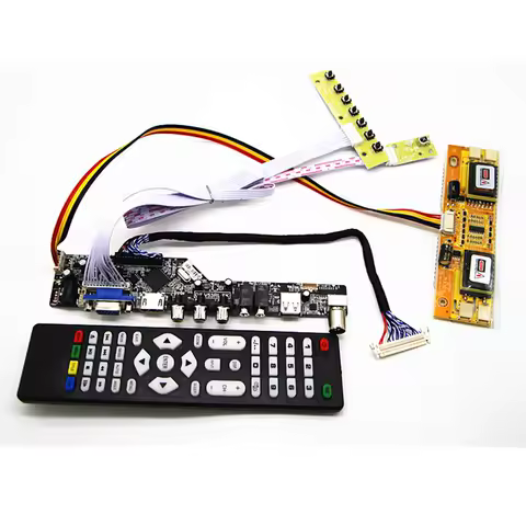 TV+HDMI+VGA+AV+USB+AUDIO TV LCD driver board 19" M190A1-L0A/L02 M190PW01 V0 LM190WX1-TLC1 1440*900 LCD controller board DIY kits