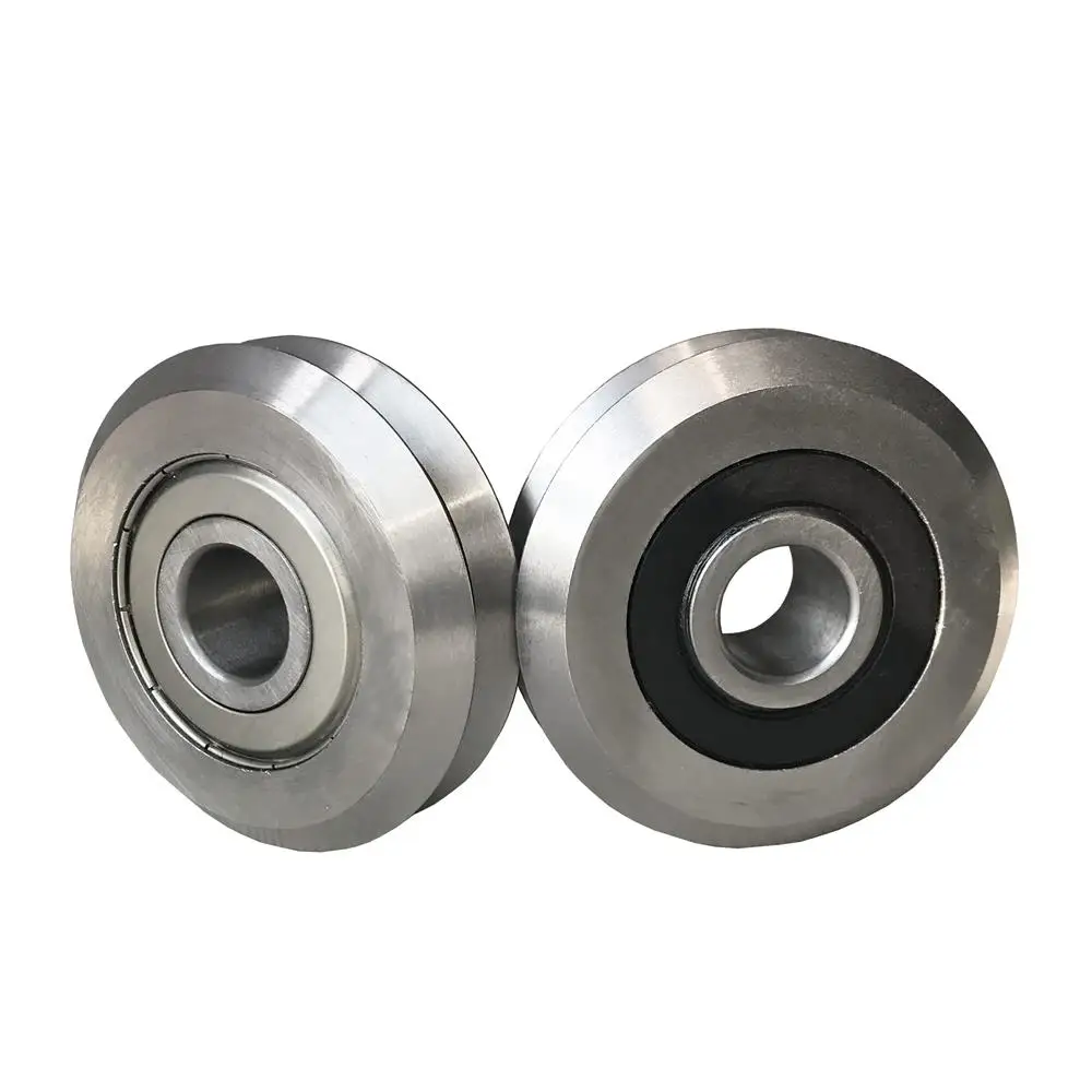 

3/16 Bore Diameter RM1ZZ RM1-2RS W1ZZ W1-2RS RM1 W1 V Groove Track Roller Bearing 4.763x19.56x7.87mm Guide Wheel Bearing