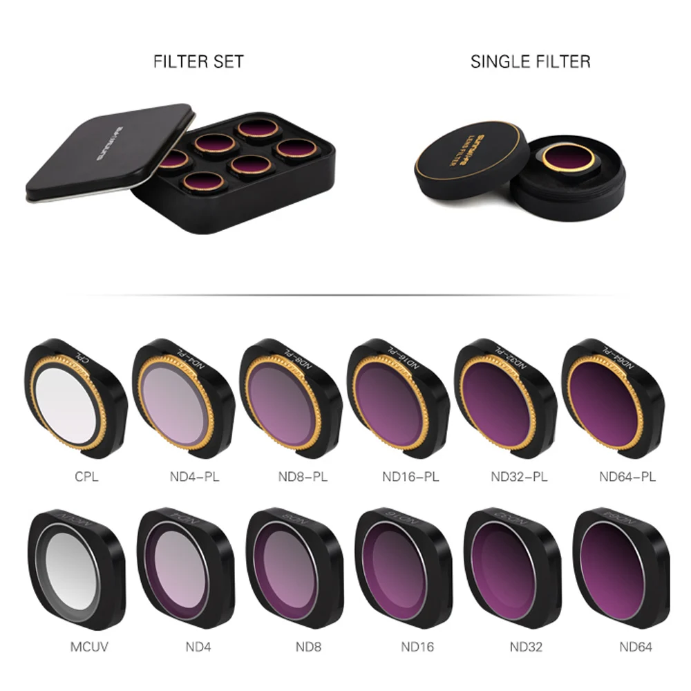 Dji OSMO ポケットカメラレンズフィルター ND CPL のためのキットフィルタ OSMO ポケットジンバルアクセサリー極性 ND4 ND8 ND16 32 UV 磁気