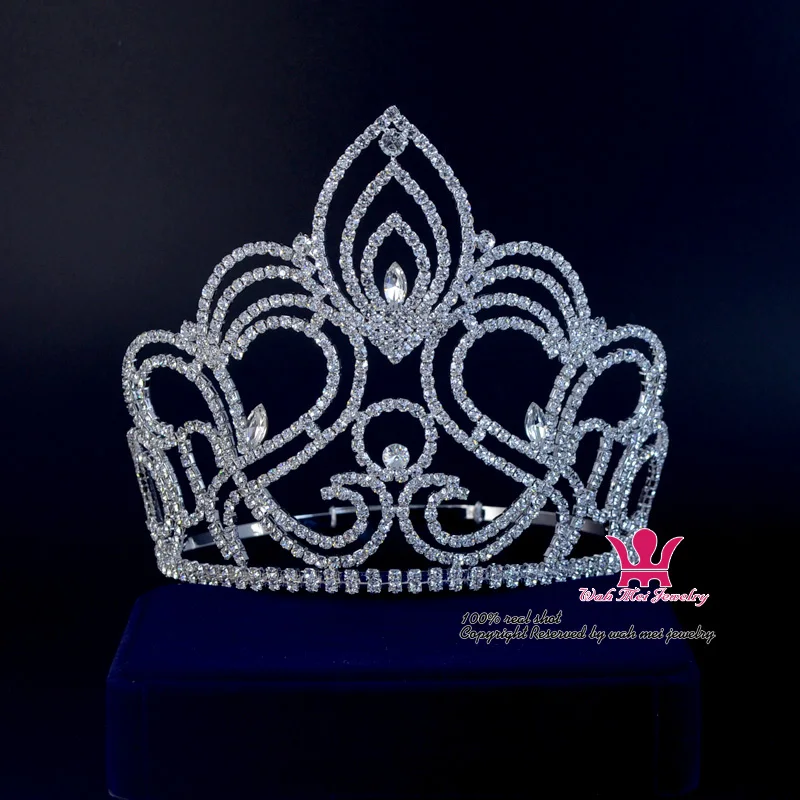 

Large Pageant Tiara Crown Miss Beauty Queen Crowns Bridal Wedding Hair Jewelry Princess tiara For Party Prom Night Clup Show