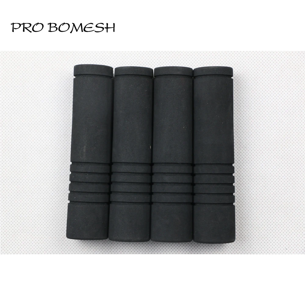 Pro Bomesh 4Pcs/Pack 12.5cm 16g Inner Diam 14.5mm EVA Rear Grip Split Grip Black DIY Fishing Rod Building Component Repair
