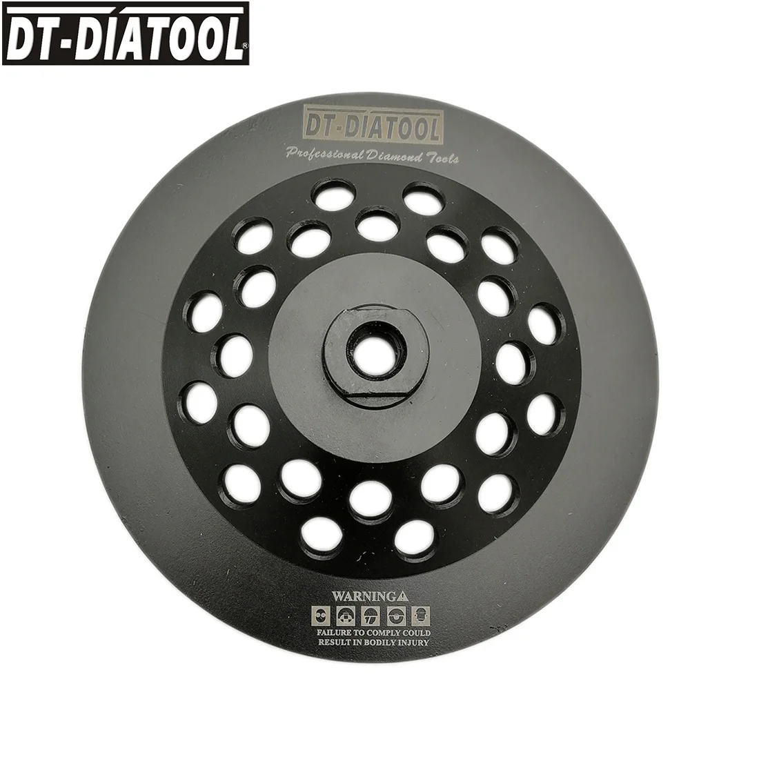 DT-DIATOOL-2pcs Segmented Diamond Turbo Row Cup Grinding Wheel for Concrete Hard Stone M14 Connection Dia180mm, 7inch