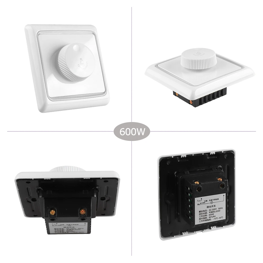 LED Wall Dimmer 300W 600W 1000W Adjustable Switch Brightness From Dark Controller To Bright Driver Dimmers For Dimmable Light