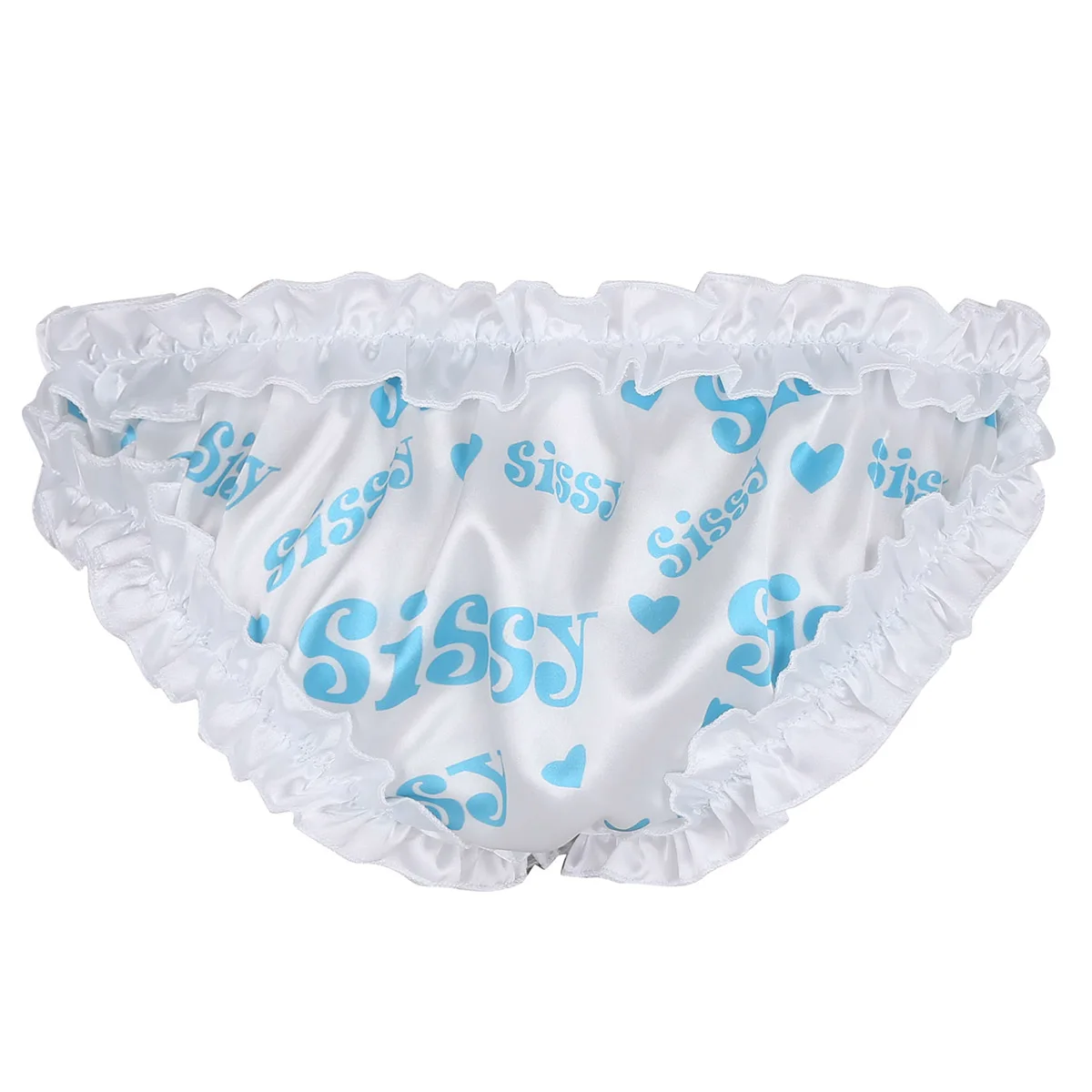 Male Lingerie Panties Sissy Gay Nightwear Super Frilly Ruffled Jockstraps Pouch High Cut Knickers Bloomers Briefs Sexy Underwear
