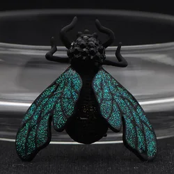 zlxgirl Green Enamel Insect Brooches for Men Jewelry colorful Enamel Bee Brooch Bouquet Women Christmas Hijab Accessories Brooch