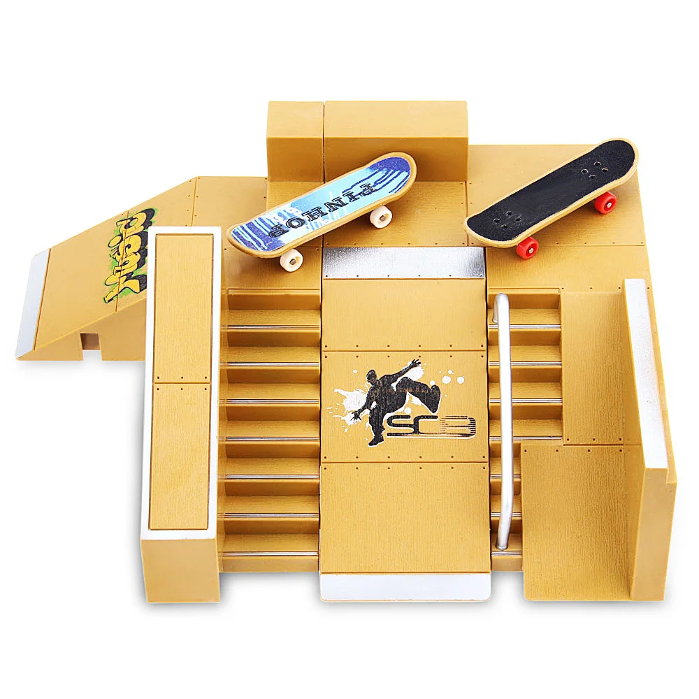 Skate Park Toy Ramp Parts Tech Deck Fingerboard Toy Excellent Extreme Sports Enthusiasts Sport Training Toys For Children Gift