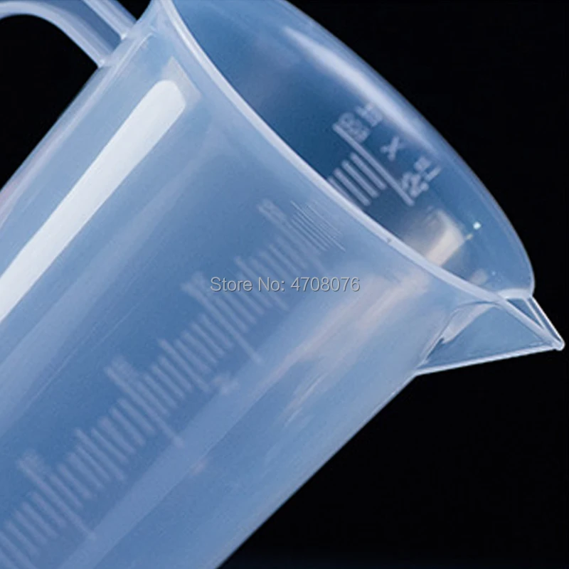 

2000ml 1pc thicker material PP graduated beaker Plastic lab measuring cup with handle for chemical experiment kitchen food grade