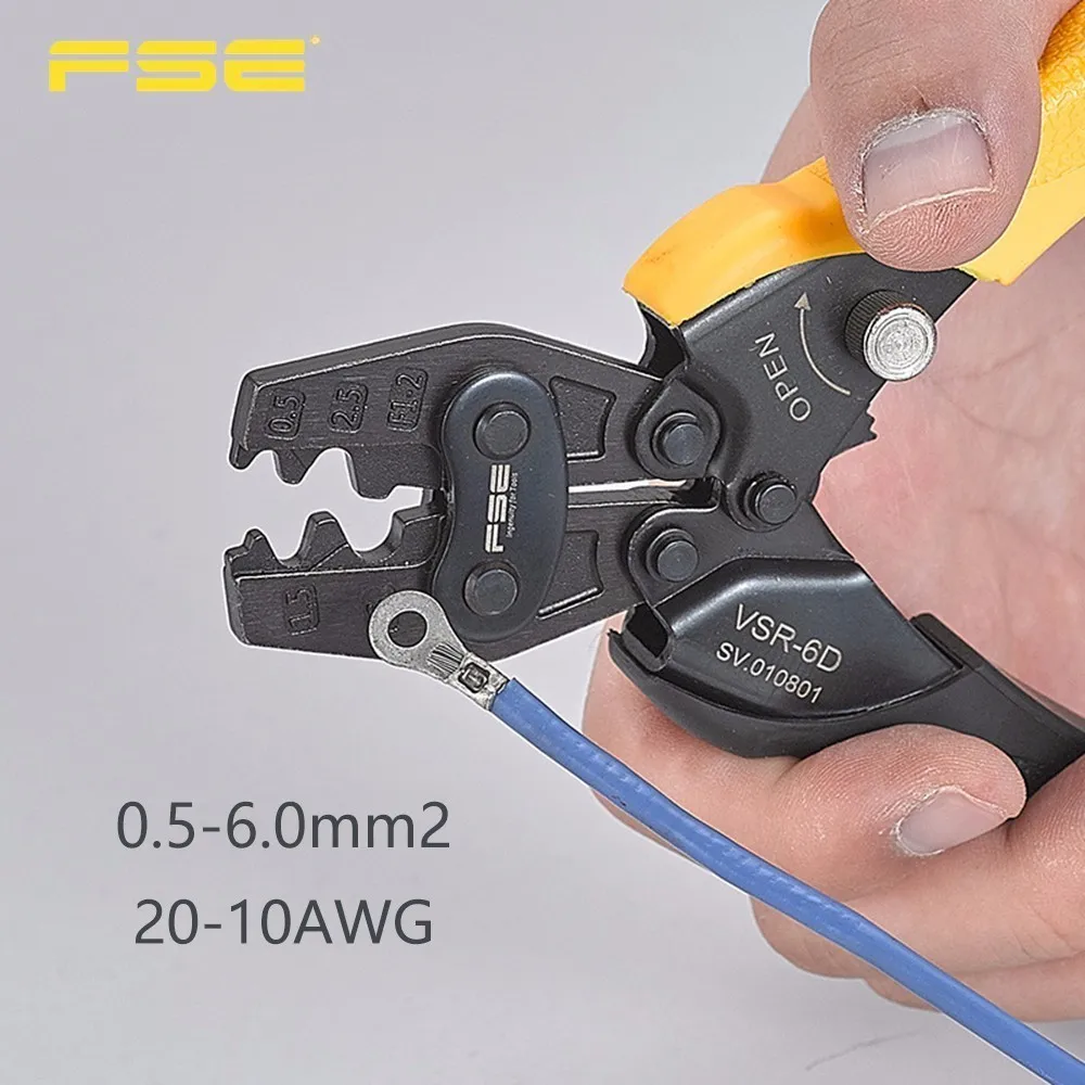 

Crimp Pliers Vsr-6dl 0.5-6.0mm 20-10awg High Quality Precision Wire Connector Rnb Sc Terminal Tool Vsr-6dl Hs-6