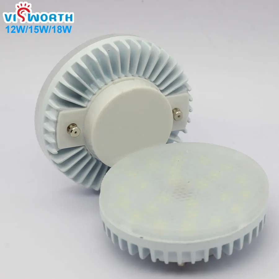 VisWorth-GX53 Led 램프, SMD2835 5W 7W 9W 12W 15W 18W, 램프, LED 캐비닛 LED 전구, 스포트라이트, AC 110V220V, 따뜻한 차가운 백색 Led 조명