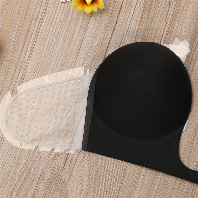 Invisible Push Up Bra Strapless Bras Dress Wedding Party Sticky Self-Adhesive Silicone Brassiere Breathable Deep U Bra Dropship