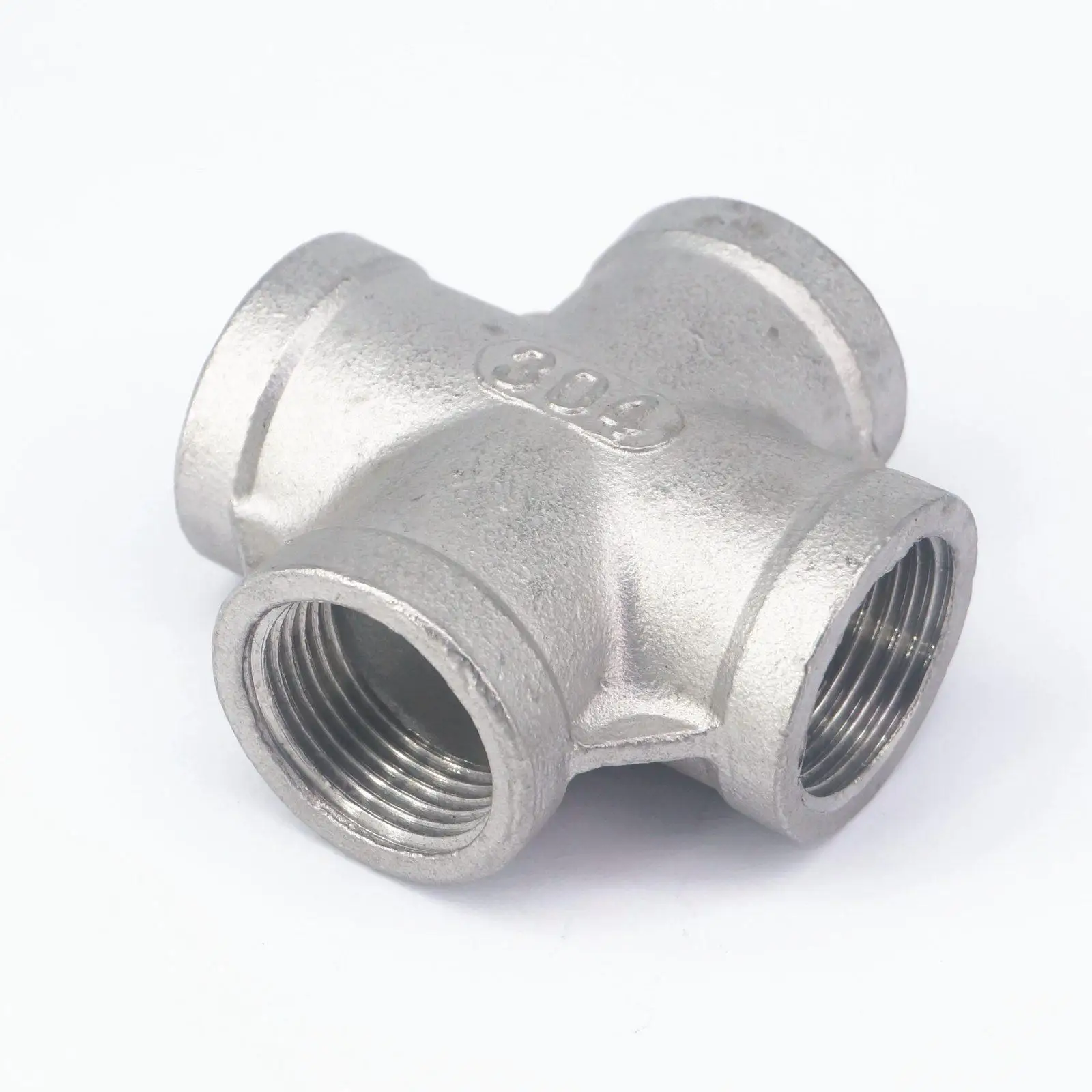 3/4 "Bsp 304 Rvs Cross 4 Manier Connector Pijp Water Olie Lucht