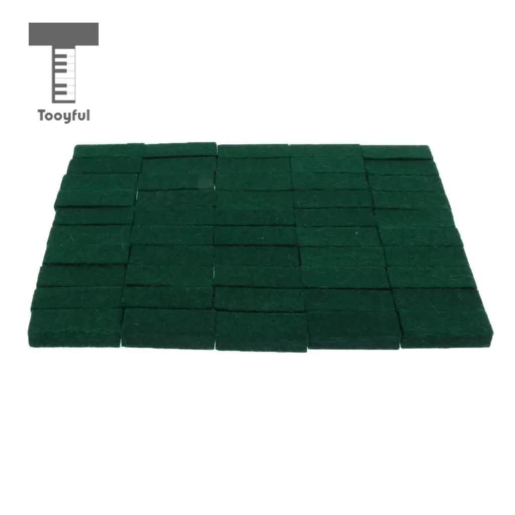 Tooyful 50 Pieces Upright Piano Damper Felt Set Squares Piano Treble Damper Felt